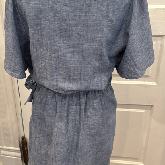 FRNCH Paris Linen Blend Denim Wrap Tie Waist Dress Size Sm rn 159143 - Picture 6 of 9